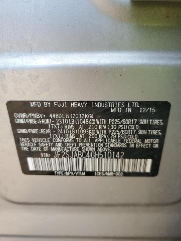 JF2SJABC4GH510142 Subaru Forester 2.5i