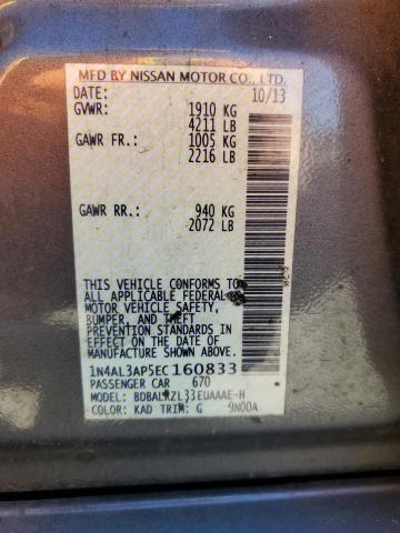 1N4AL3AP5EC160833 Nissan ALTIMA 2.5