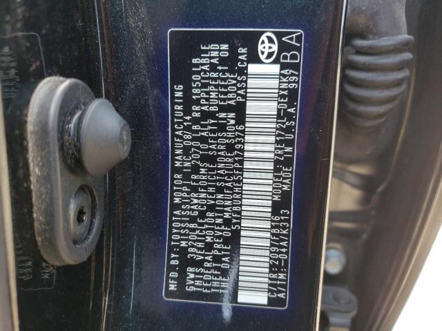 5YFBURHE5FP179376 Toyota COROLLA L