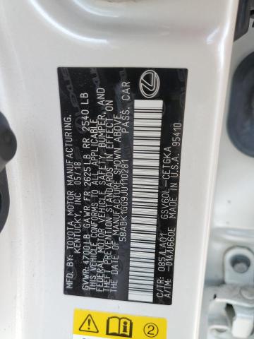 58ABK1GG9JU110281 Lexus ES 350