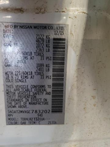 5N1AT2MVXGC783202 Nissan ROGUE S