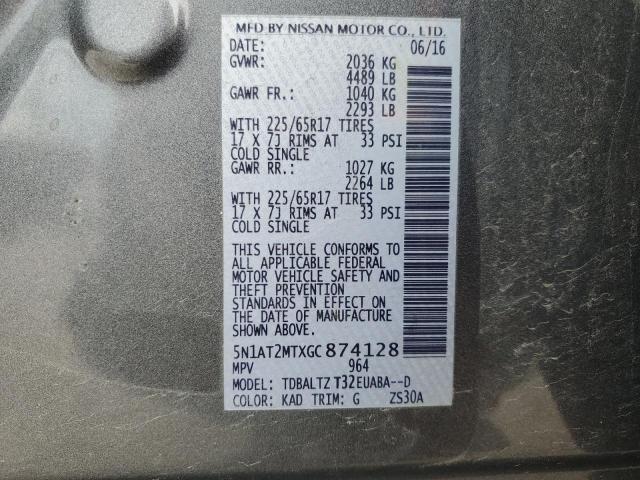 5N1AT2MTXGC874128 Nissan ROGUE S