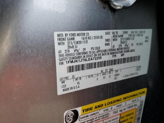 1FMJK1JT6LEA72255 Ford Expedition Max Xlt