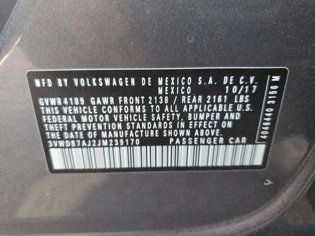 3VWDB7AJ2JM239170 Volkswagen JETTA SE
