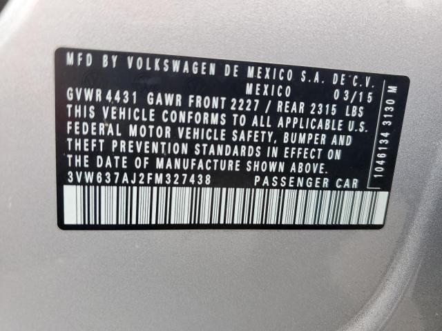 3VW637AJ2FM327438 Volkswagen Jetta Hybrid