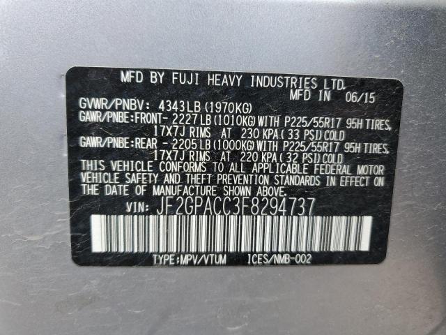 JF2GPACC3F8294737 Subaru Xv Crosstrek 2.0 Premium