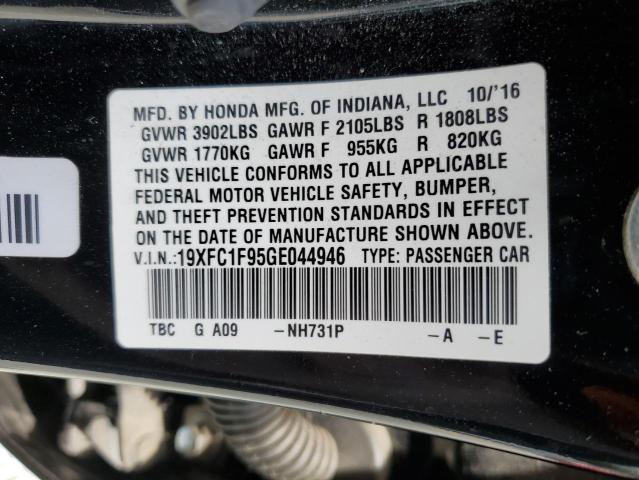 19XFC1F95GE044946 Honda Civic Touring