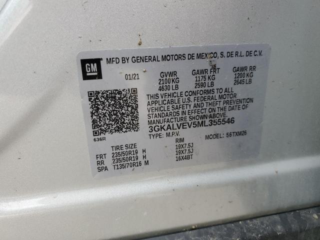 3GKALVEV5ML355546 GMC Terrain Slt