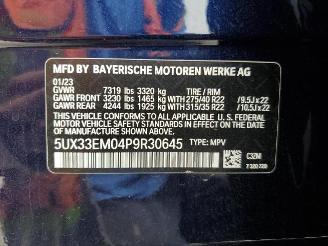 5UX33EM04P9R30645 BMW X7 M60i