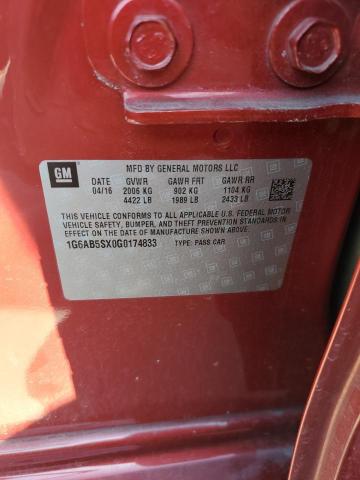 1G6AB5SX0G0174833 Cadillac ATS LUXURY