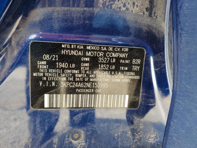 3KPC24A62NE153995 Hyundai ACCENT SE