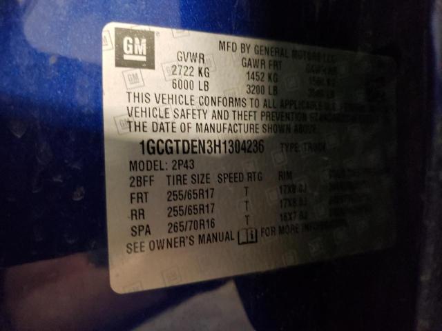 1GCGTDEN3H1304236 Chevrolet Colorado Z71