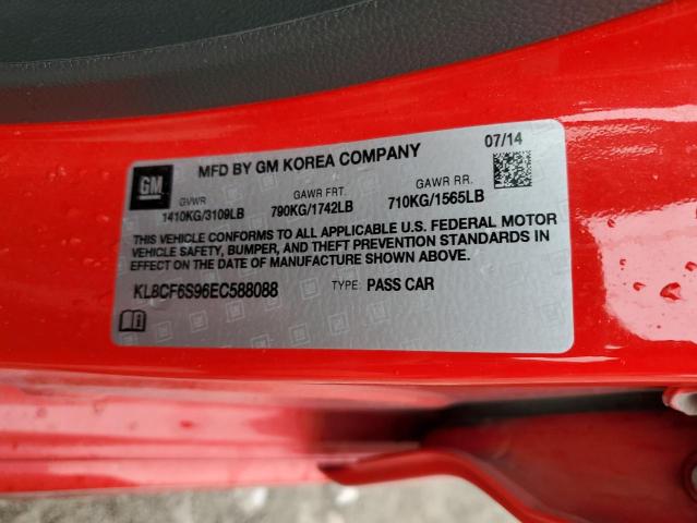 KL8CF6S96EC588088 Chevrolet Spark 2lt