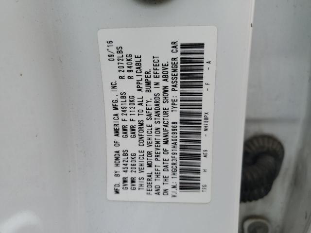 1HGCR3F91HA009968 Honda Accord Touring