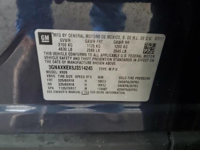 3GNAXKEX8JS514245 Chevrolet EQUINOX LT