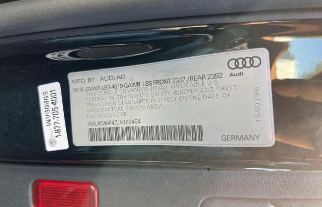 WAUKMAF47JA169454 Audi A4 PREMIUM