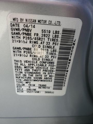JN8CS1MW5FM480053 Infiniti QX70