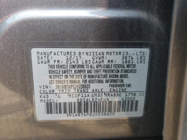3N1AB7AP2JY238820 Nissan SENTRA S