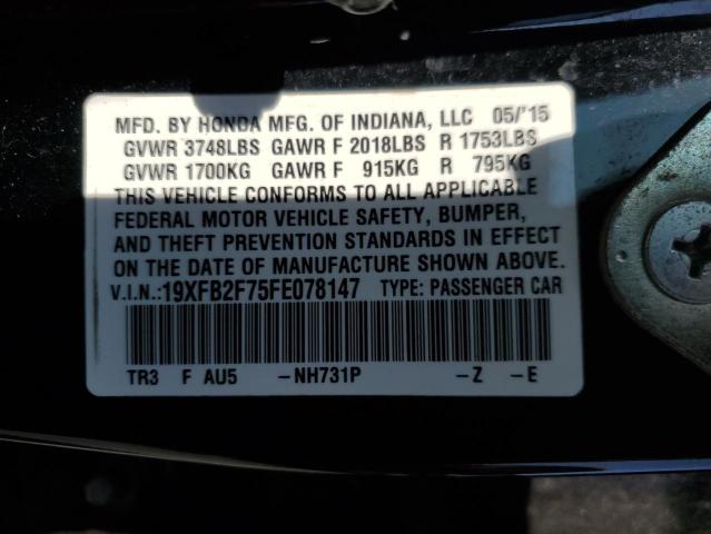 19XFB2F75FE078147 Honda CIVIC SE