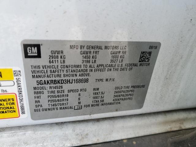 5GAKRBKD3HJ168698 Buick Enclave