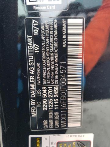WDD1J6FB0JF034571 Mercedes-Benz E 400