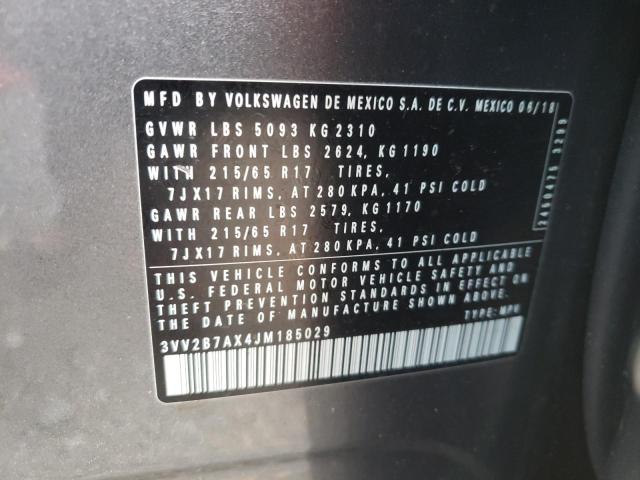 3VV2B7AX4JM185029 Volkswagen TIGUAN SE