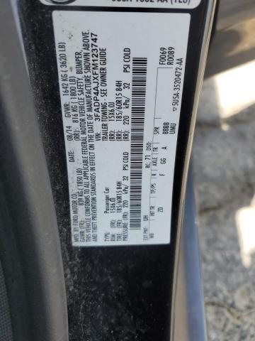 3FADP4AJXFM123747 Ford FIESTA S