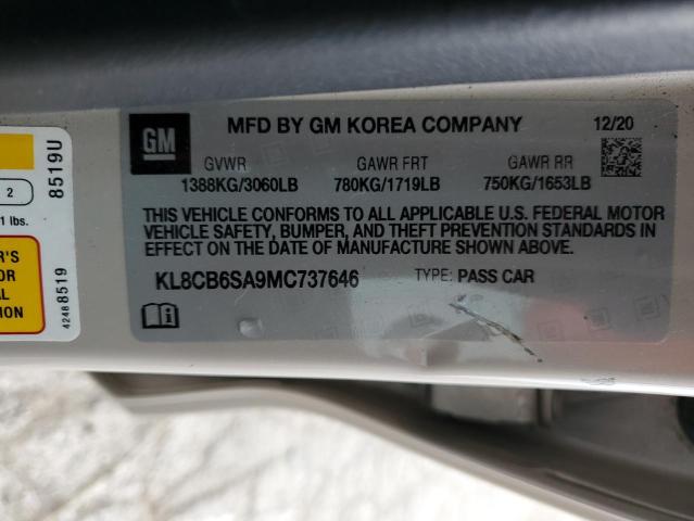 KL8CB6SA9MC737646 Chevrolet SPARK LS