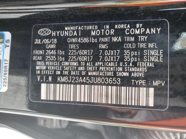 KM8J23A45JU803653 Hyundai TUCSON SE