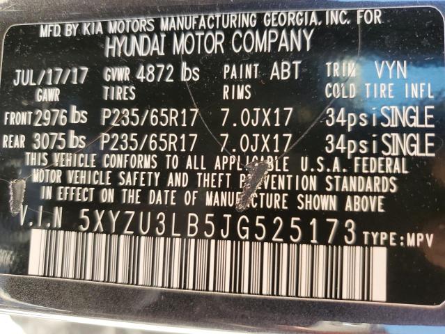 5XYZU3LB5JG525173 Hyundai SANTA FE SPORT