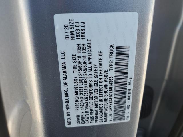5FPYK3F57LB014363 Honda Ridgeline Rtl