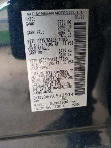 5N1DL0MN2LC532914 Infiniti QX60 LUXE