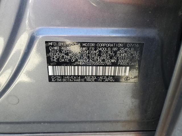 JTHBA1D27G5032785 Lexus IS 200T