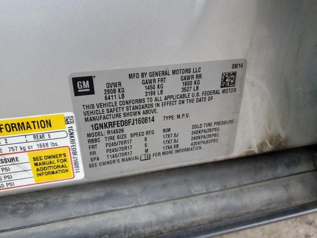 1GNKRFED8FJ160814 Chevrolet Traverse Ls