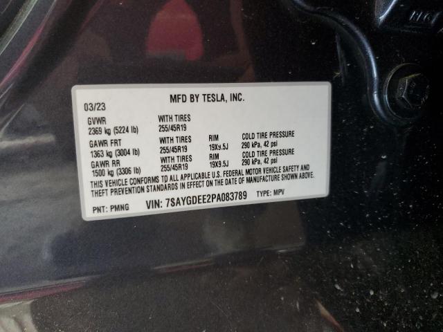 7SAYGDEE2PA083789 Tesla Model Y