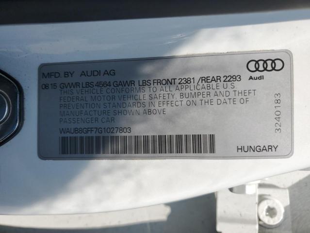WAUB8GFF7G1027803 Audi A3 PREMIUM
