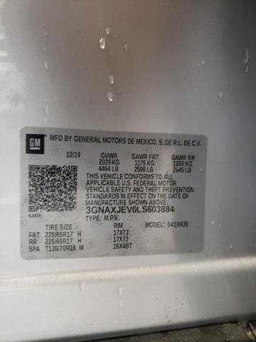 3GNAXJEV0LS603884 Chevrolet EQUINOX LT