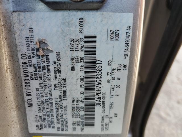3FA6P0H76GR358517 Ford FUSION SE