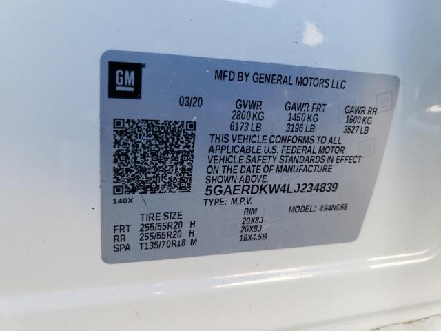 5GAERDKW4LJ234839 Buick Enclave Avenir