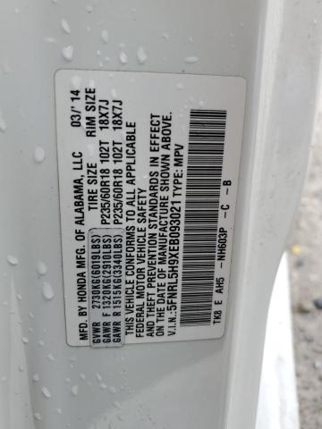 5FNRL5H9XEB093021 Honda Odyssey Touring