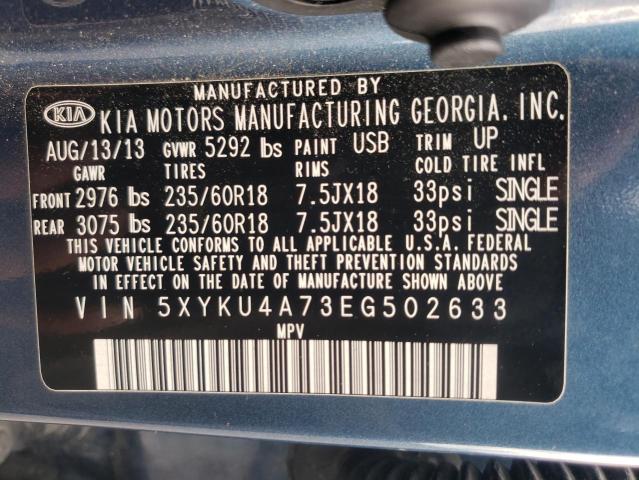 5XYKU4A73EG502633 KIA SORENTO EX