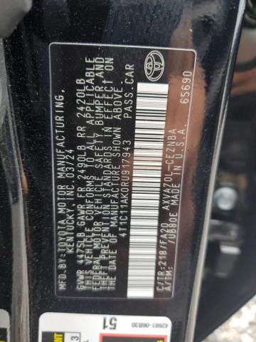 4T1C11AK0RU917943 Toyota CAMRY LE