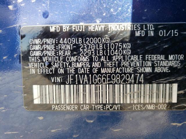 JF1VA1G66F9829474 Subaru Wrx Limited