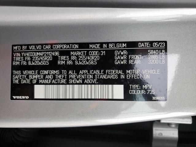 YV4ED3UM4P2112496 Volvo Xc40 Recharge Ultimate