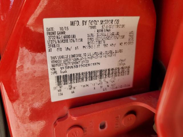 1FT8W3BT5GEB11909 Ford F350 Super Duty