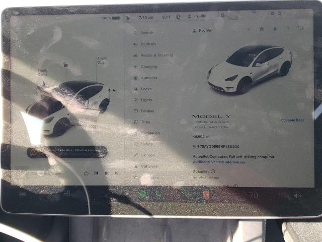7SAYGDEE5NF450300 Tesla Model Y