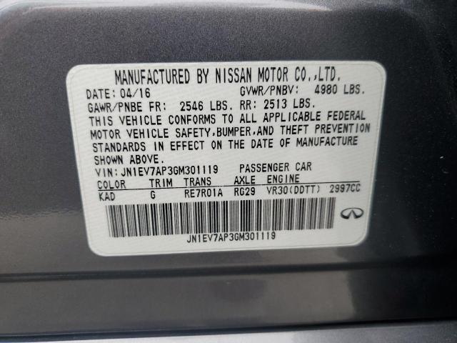 JN1EV7AP3GM301119 Infiniti Q50 Premium