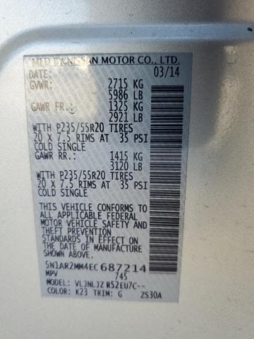 5N1AR2MM4EC687214 Nissan Pathfinder S