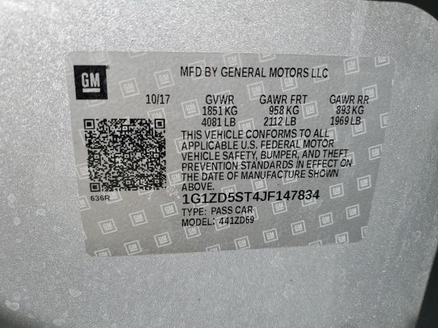 1G1ZD5ST4JF147834 Chevrolet MALIBU LT