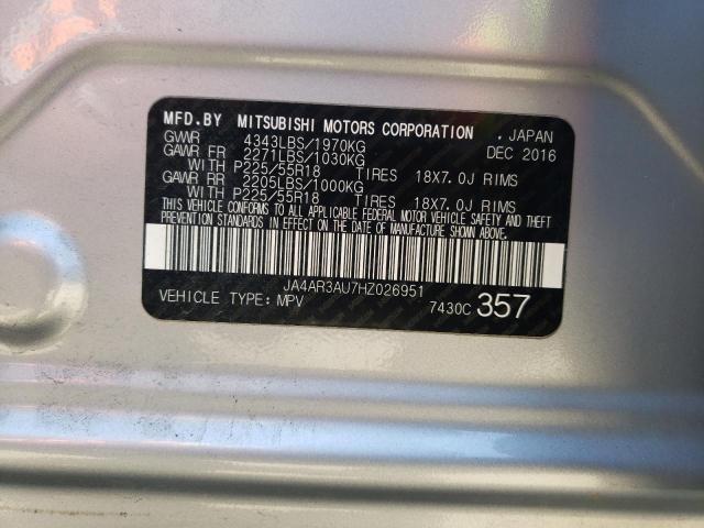 JA4AR3AU7HZ026951 Mitsubishi Outlander Sport Es